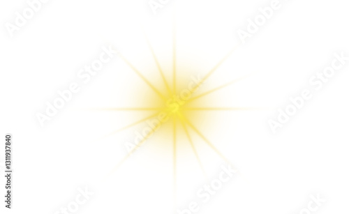 Sun ray glow abstract shine light effect starburst beam sunshine glowing isolated image. Lights flare, star flash light, white sun rays, png. Realistic sun rays. 