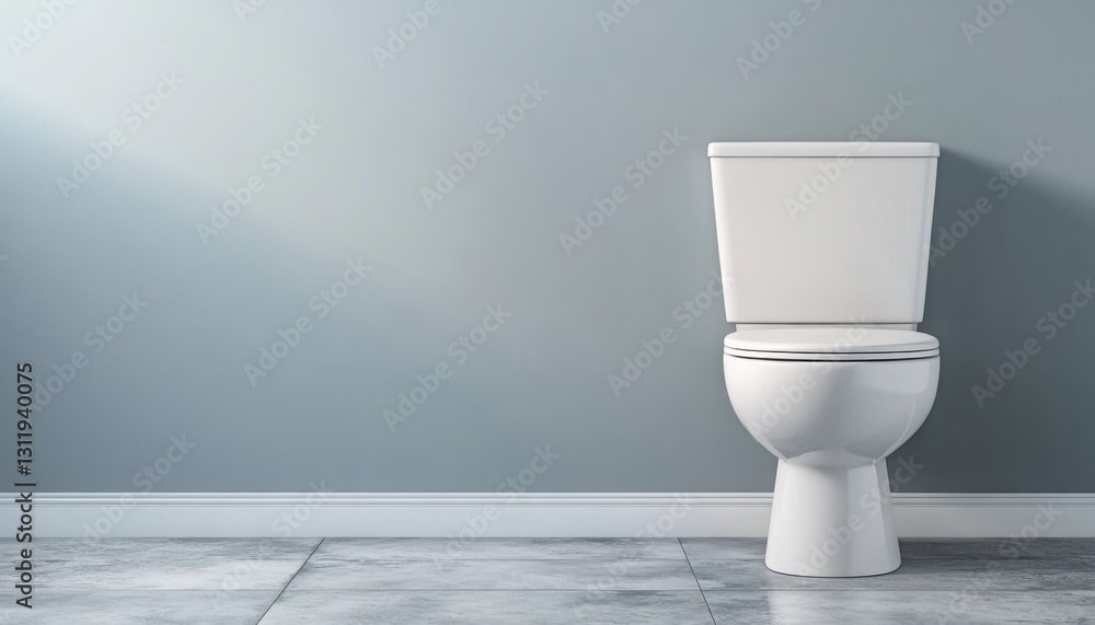 Modern bathroom interior featuring a white toilet and minimalist design elements for contemporary spaces