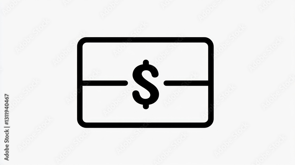 Simple dollar symbol graphic on a blank background Simple dollar symbol graphic on a blank background