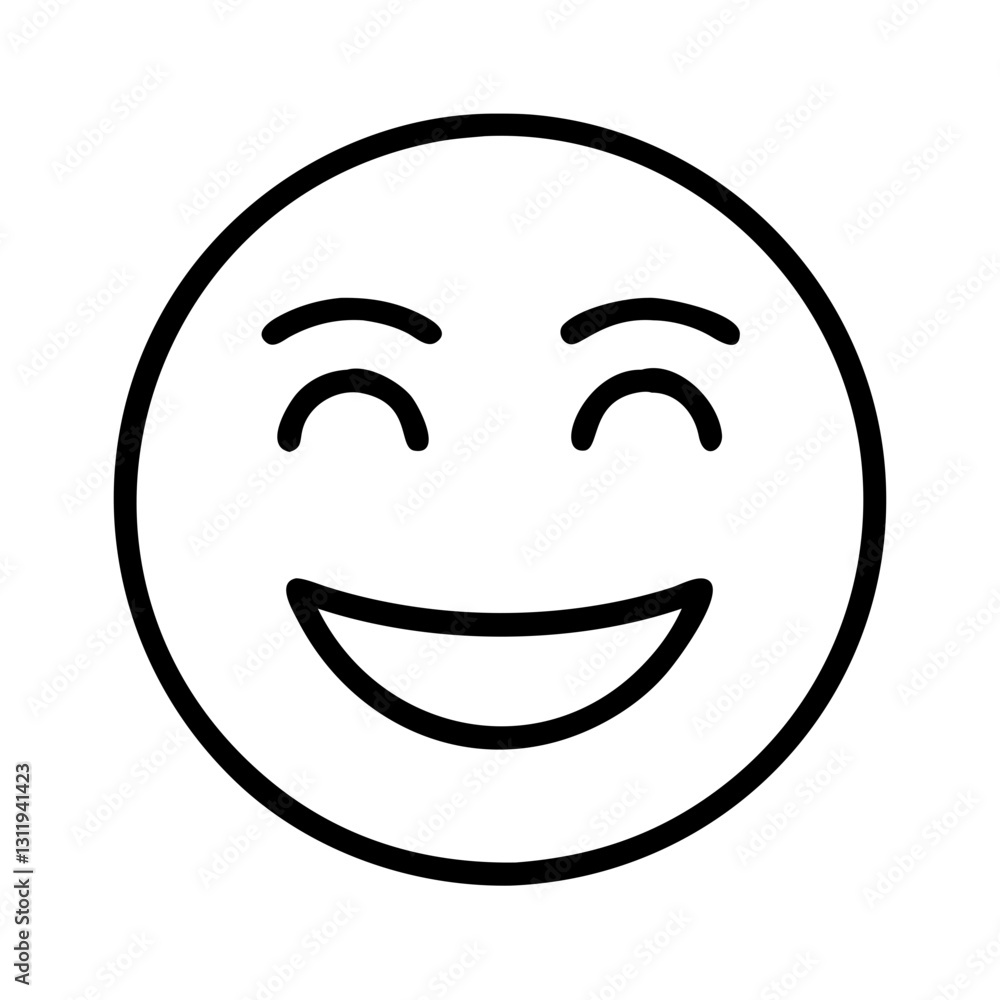 happy face icon, happy face line art - simple line art of happy face, perfect for happy face logos and icons happy face icon, happy face line art - simple line art of happy face, perfect for happy face logos and icons
