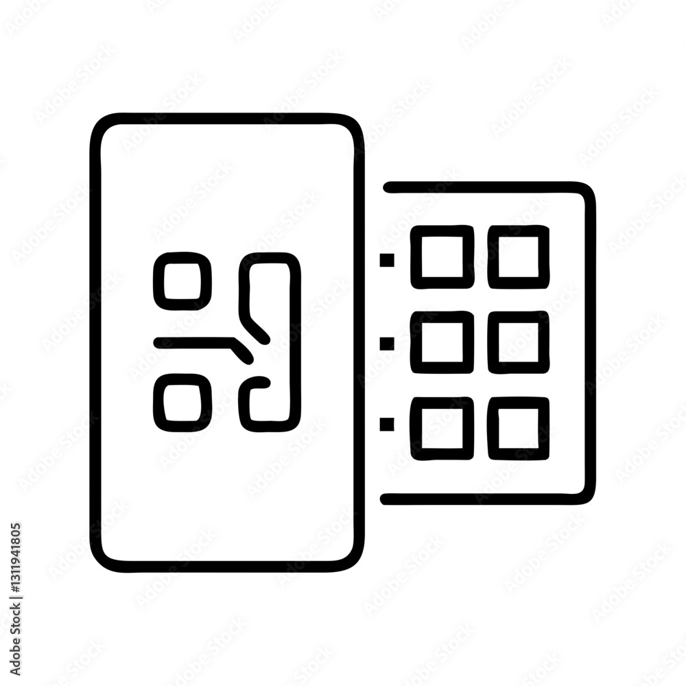 qr code icon, qr code line art - simple line art of qr code, perfect for qr code logos and icons qr code icon, qr code line art - simple line art of qr code, perfect for qr code logos and icons