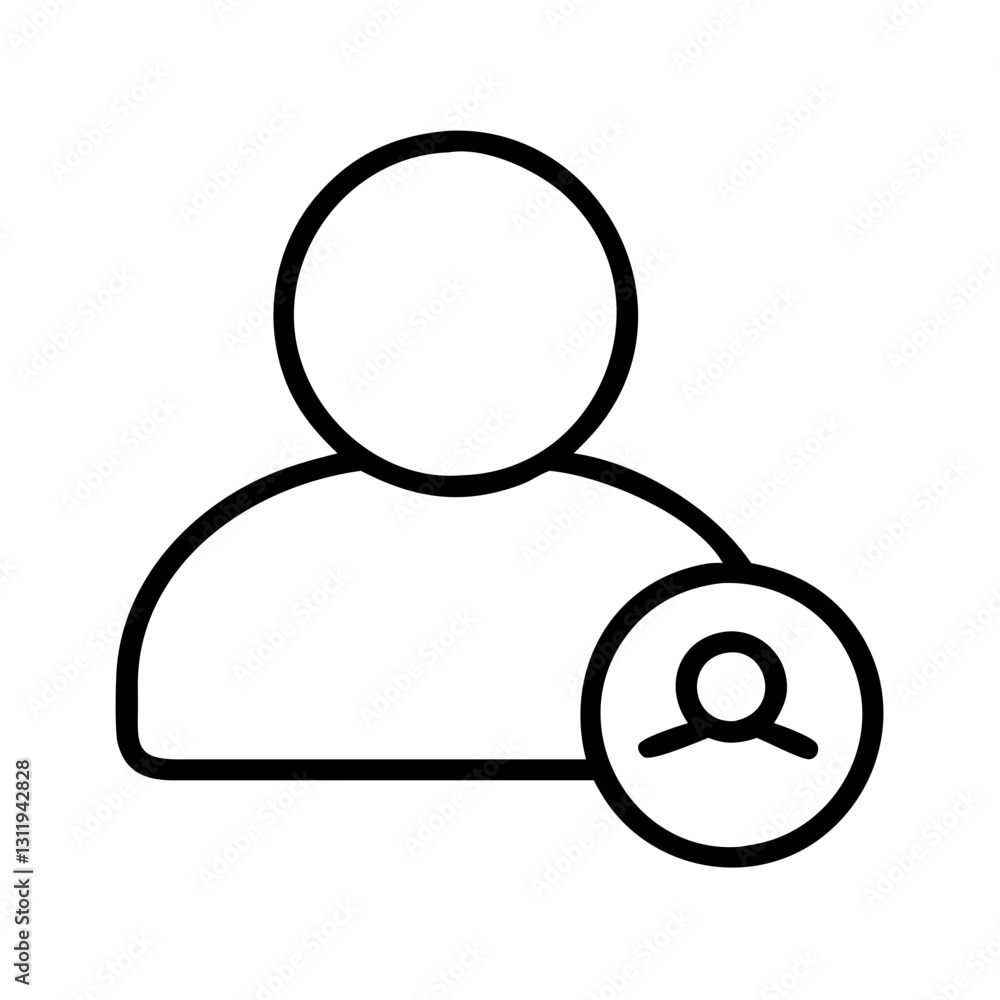 user profile icon, user profile line art - simple line art of user profile, perfect for user profile logos and icons