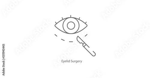 Eyelid Surgery Blepharoplasty Cosmetic Vector Illustration