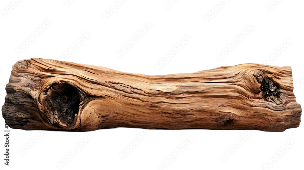 Textured Wood Log Isolated on White Background Textured Wood Log Isolated on White Background