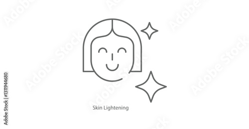 Skin Lightening and Acne Treatment Vector Icon