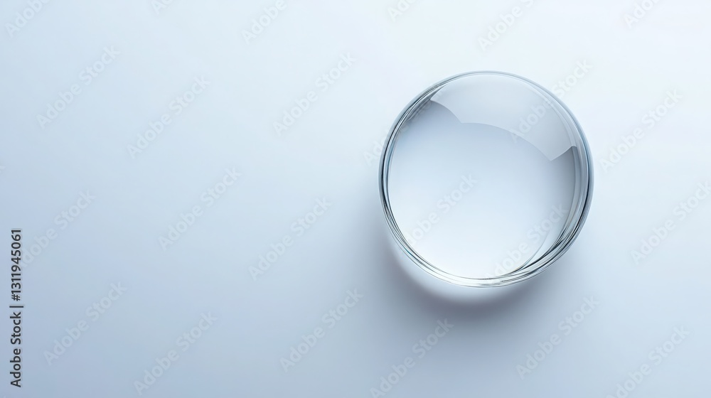Minimalistic transparent glass container, perfect for showcasing liquid product Minimalistic transparent glass container, perfect for showcasing liquid product