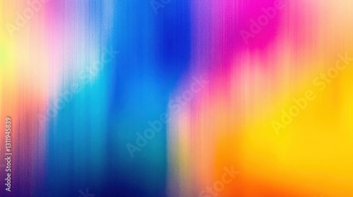 Blurred background with a gradient of vibrant colors- creating an abstract and artistic feel. Shades of blue- yellow- orange- pink- purple- red- and green.