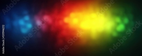 A blurred rainbow gradient background with a smooth transition of colors from red to green- yellow- blue and black.