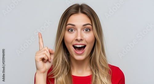 AI-generated A woman who seems to have realized something