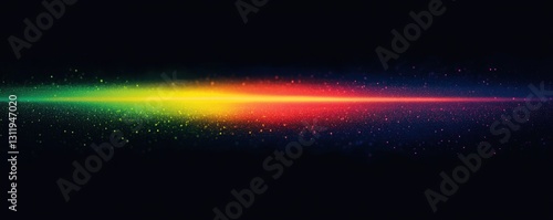 Single horizontal rainbow spectrum on a black background
