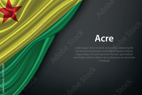 Acre state flag on dark background
