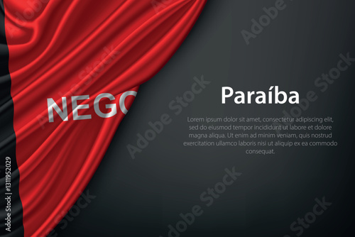 Paraiba state flag on dark background