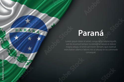 Parana state flag on dark background