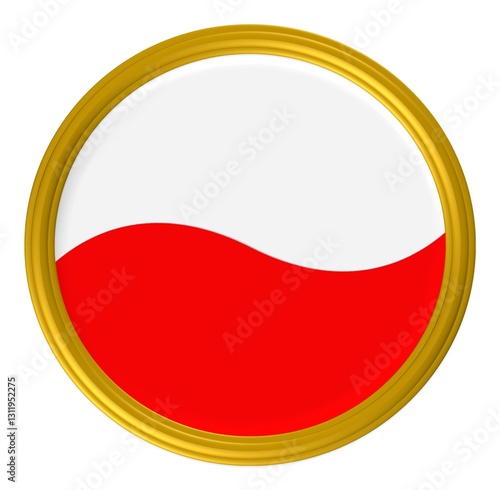 Free Download Polish flag pins and badges consist of white and red colors - GFXLoad
