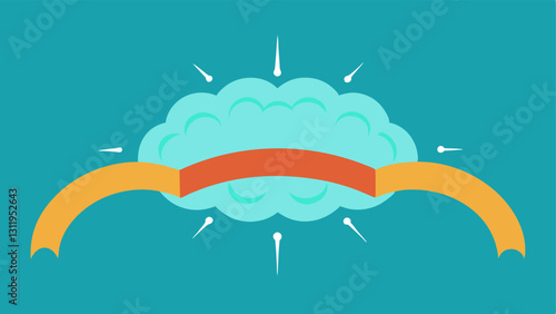 Wave Emission A closeup of the headband with outward waves of energy illustrated representing neurostimulation reaching the brains cortex.