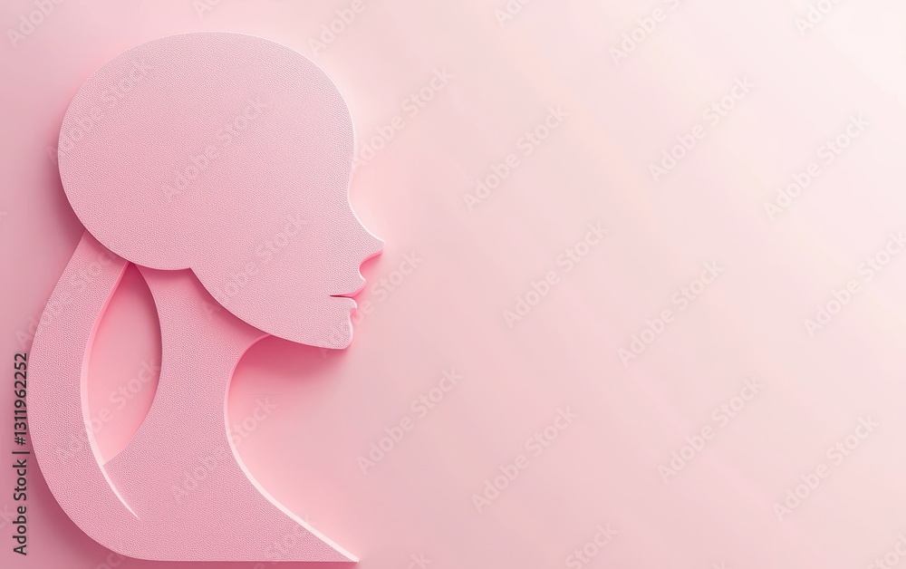 8 March Womans Day 3D minimalistic pastel pink background 8 March Womans Day 3D minimalistic pastel pink background