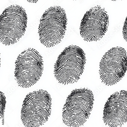 Intricate fingerprint pattern on a white background creating a seamless design for unique wallpaper and creative projects