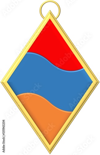 The Armenian flag pin and badge consists of the colors red, blue and orange Free Download The Armenian flag pin and badge consists of the colors red, blue and orange - GFXLoad