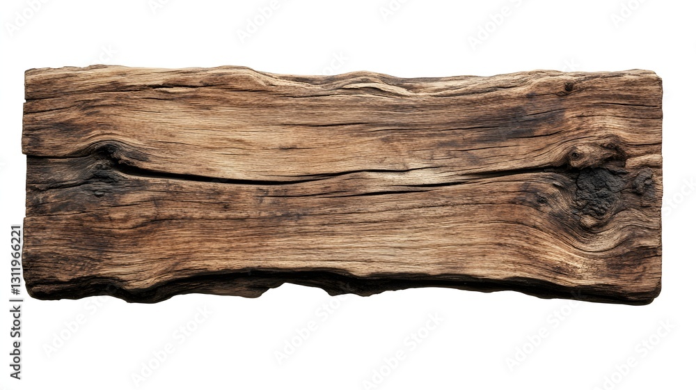 Weathered rustic wooden plank showing grain and texture Weathered rustic wooden plank showing grain and texture