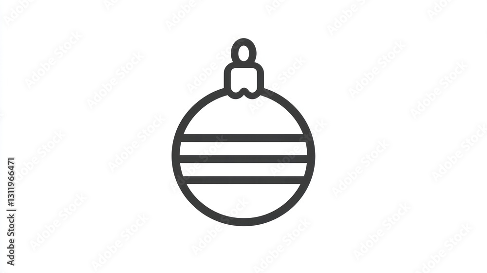 Obraz premium Simple Christmas Ornament Vector Graphic (1)