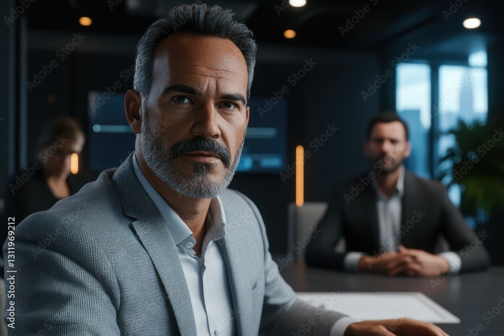 High Definition Picture of Businessman Giving Presentation with Colleagues, High Detail, 8K High Definition Picture of Businessman Giving Presentation with Colleagues, High Detail, 8K