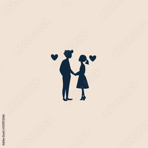 a tech startup logo for couple diary app, minimalist