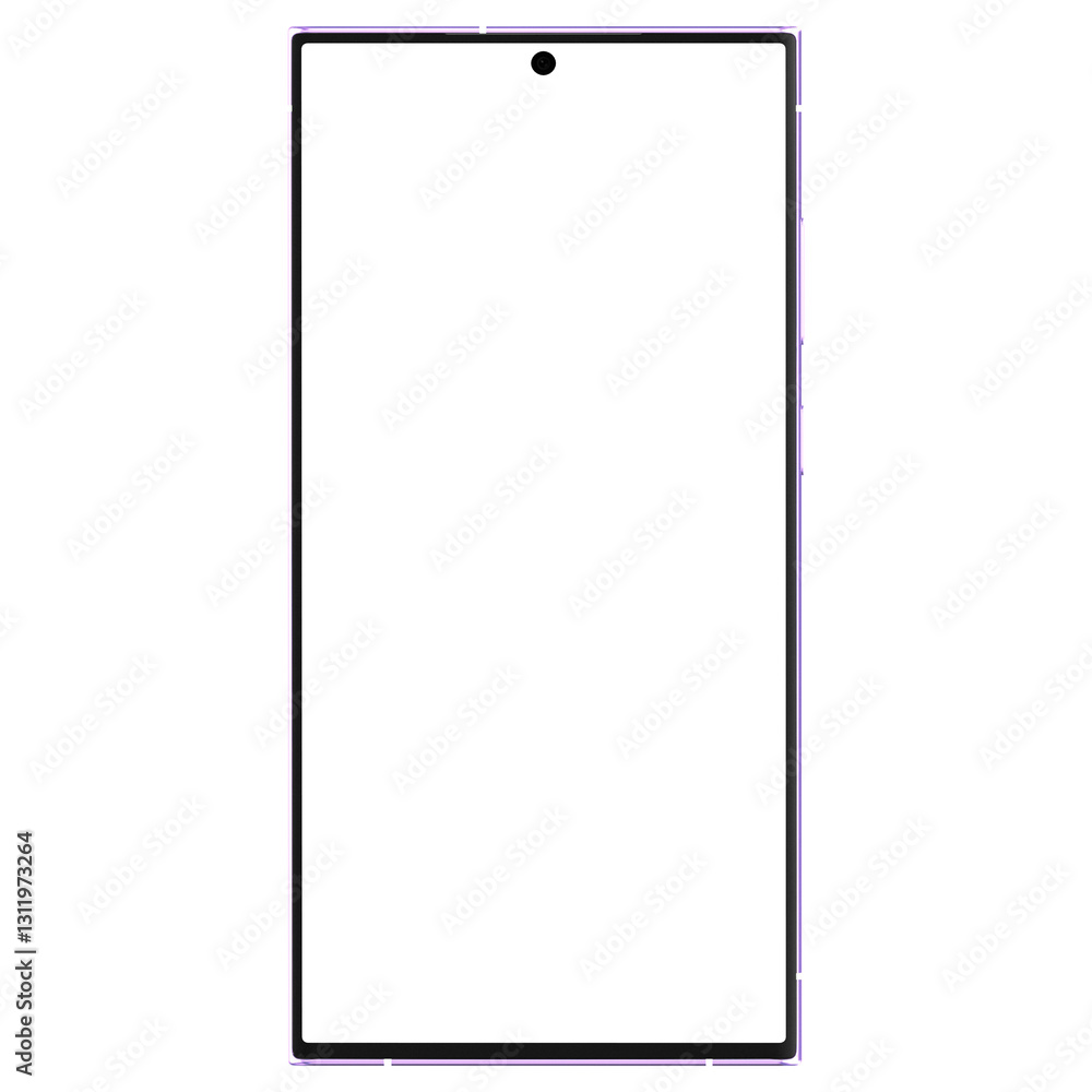 Photo of smartphone similar to android device without background. White screen. Violet color. Template for mockup Photo of smartphone similar to android device without background. White screen. Violet color. Template for mockup