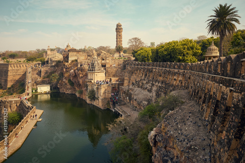 Chittor fort in Chittorgarh, Rajasthan, India