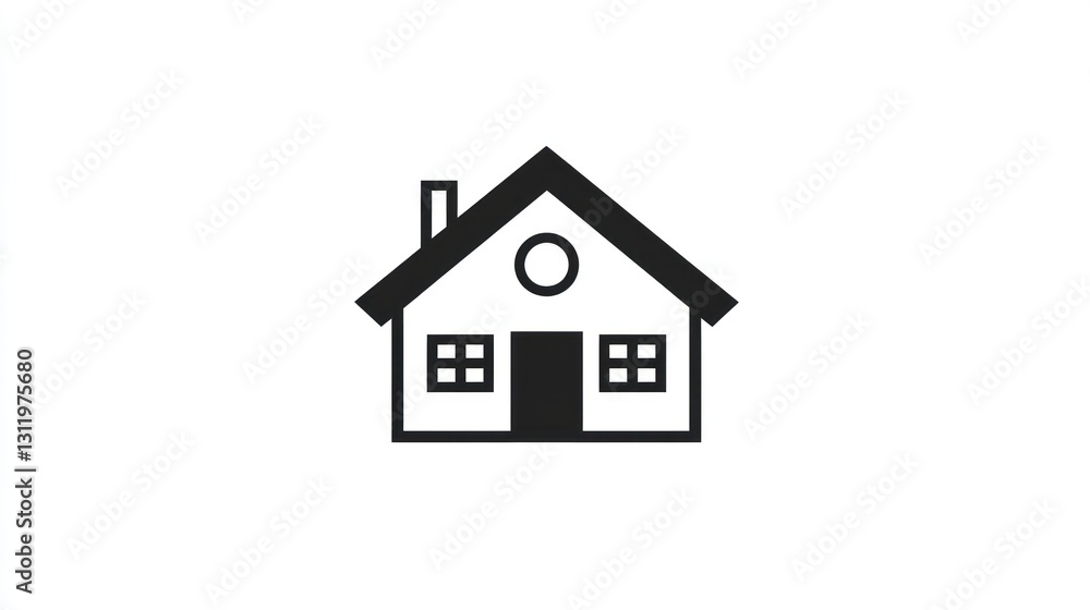Simple house icon, graphic representation, home symbol, for website or app Simple house icon, graphic representation, home symbol, for website or app
