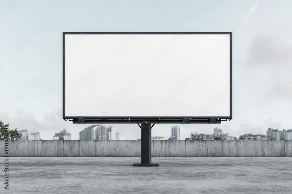 Blank White Horizontal Billboard Isolated on Light Background Front View Mockup 3D Rendering Blank White Horizontal Billboard Isolated on Light Background Front View Mockup 3D Rendering