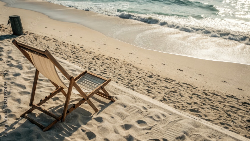 Eco-Friendly Beach Chair Silhouette Photography - Top-Down Angle, Flat Lay Wooden Texture, Rule of Thirds, Sustainable Design, Ideal for Copy Space, Relaxation, Summer Vibes Eco-Friendly Beach Chair Silhouette Photography - Top-Down Angle, Flat Lay Wooden Texture, Rule of Thirds, Sustainable Design, Ideal for Copy Space, Relaxation, Summer Vibes