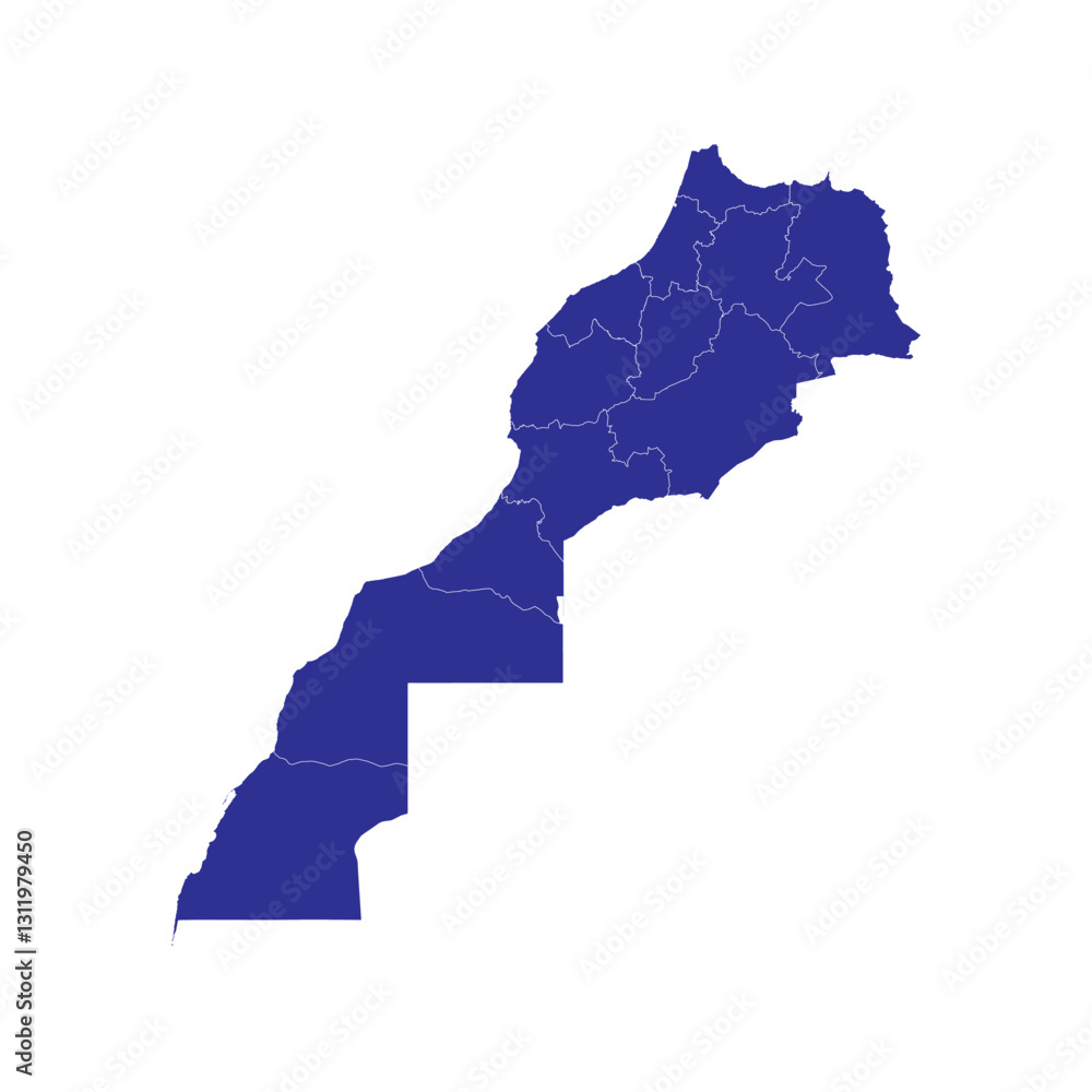Fototapeta premium Morocco Map vector illustration. Morocco Map silhouette