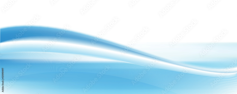 Fototapeta premium Abstract blue background. wave modern