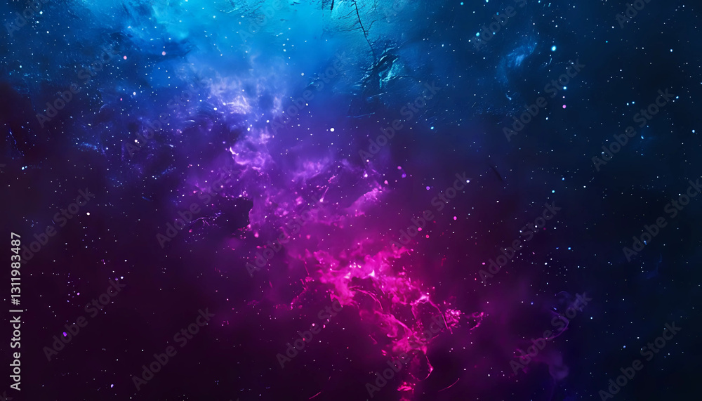 Background with neon rays on stone texture. Modern neon wallpaper. Neon glare on wet stone. Cyberpunk background. Generated by AI