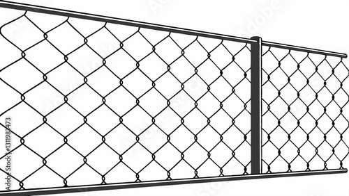 chain link fence with barbed wire