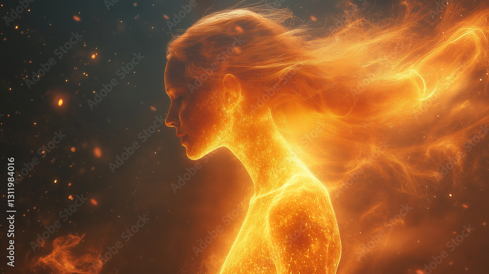 Radiant Orange Hue Signifying Vitality, Encircled by Gentle Illumination and Abstract depictions of Felicity and Mental Serenity Radiant Orange Hue Signifying Vitality, Encircled by Gentle Illumination and Abstract depictions of Felicity and Mental Serenity