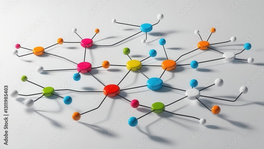 Abstract mind-map displaying interconnected retrieved knowledge points. Abstract mind-map displaying interconnected retrieved knowledge points.