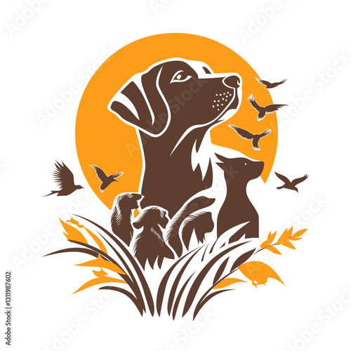 logo for a charity rescuing dogs, cats, birds and farm animals.