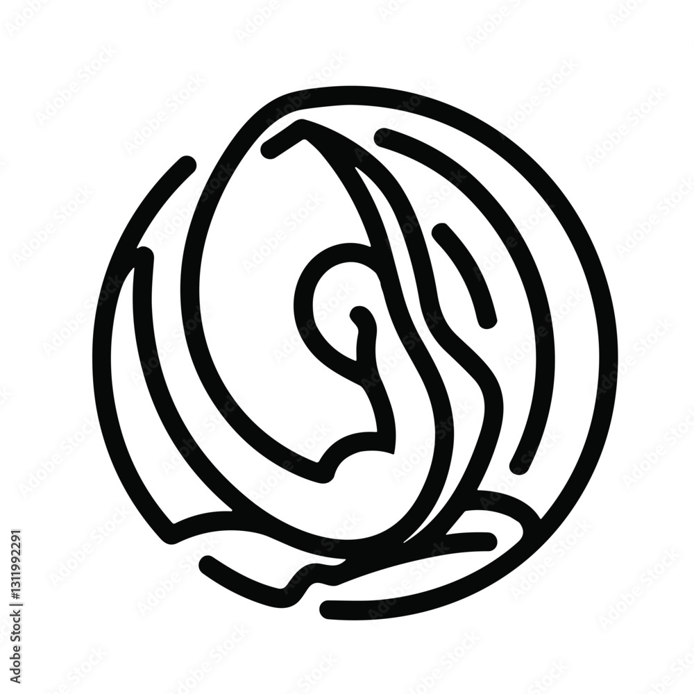Individual practicing stretching poses, embodying flexibility and calmness in a circular design Individual practicing stretching poses, embodying flexibility and calmness in a circular design