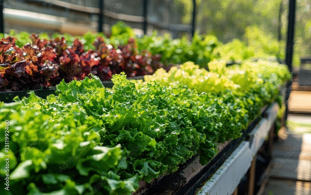 A robot-assisted farm harvesting fresh lettuce in a sustainable urban farm A robot-assisted farm harvesting fresh lettuce in a sustainable urban farm