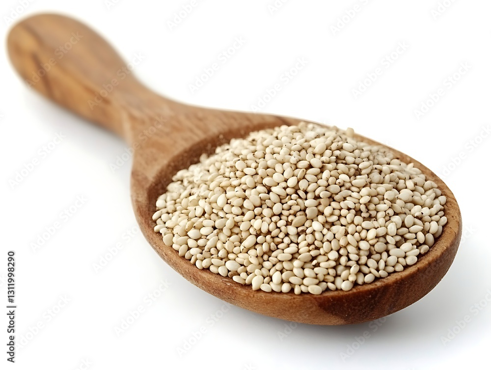 Sesame Seeds in Wooden Spoon (2) Sesame Seeds in Wooden Spoon (2)