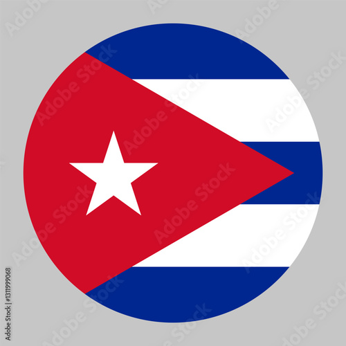 Flag of Cuba round shape, national symbol Free Download Flag of Cuba round shape, national symbol - GFXLoad