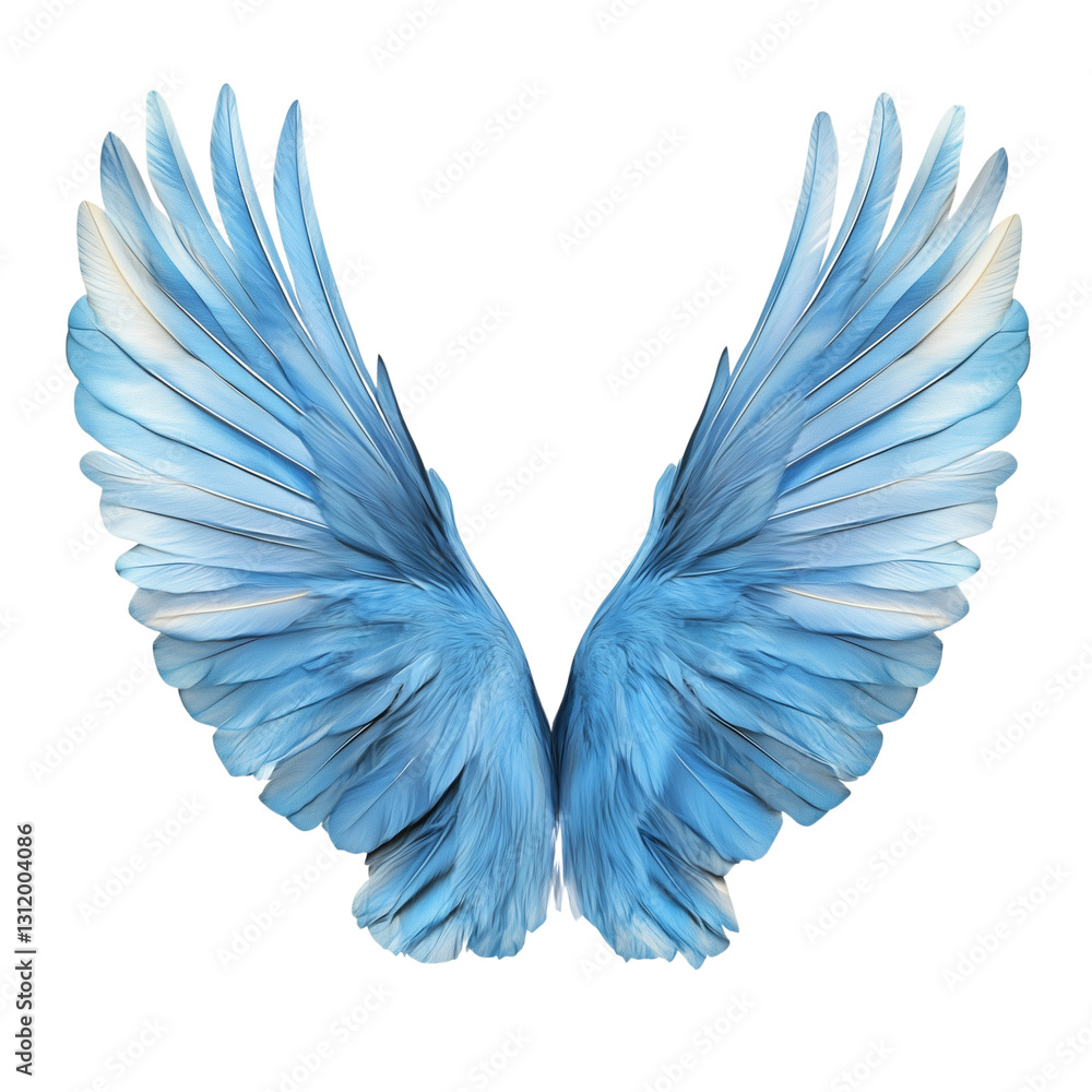 Obraz premium Minimalist black silhouette of bird wings spread wide, representing freedom and flight on transparent png background. Ai generated