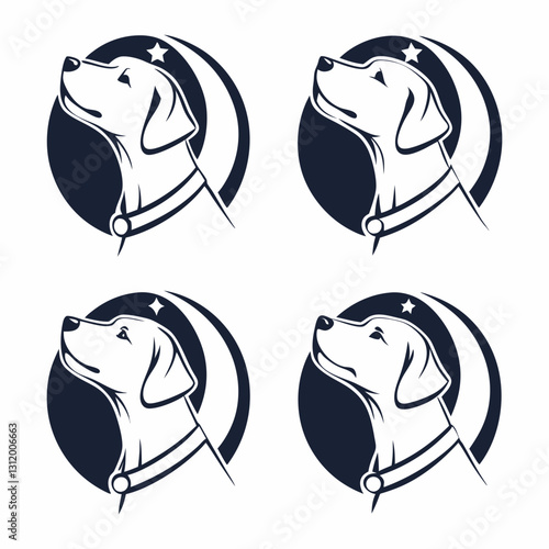 set of dogs vector