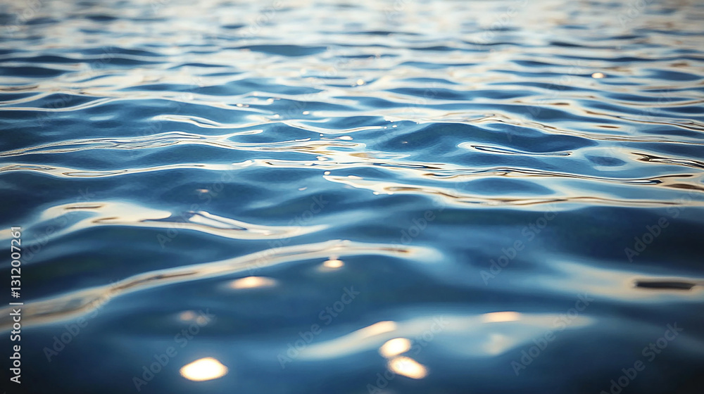 Serene water surface reflecting sunlight, creating a tranquil atmosphere in nature Serene water surface reflecting sunlight, creating a tranquil atmosphere in nature