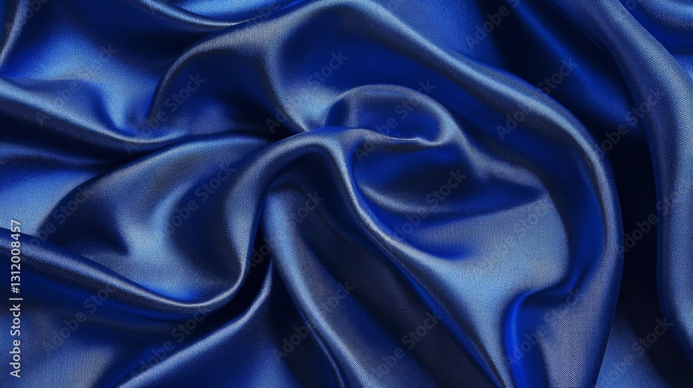 Obraz premium Smooth Blue Fabric with Deep Hue and Relaxed Finish