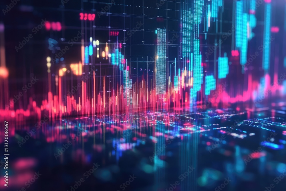 Abstract Visualization of Dynamic Data Streams and Financial Market Trends Abstract Visualization of Dynamic Data Streams and Financial Market Trends