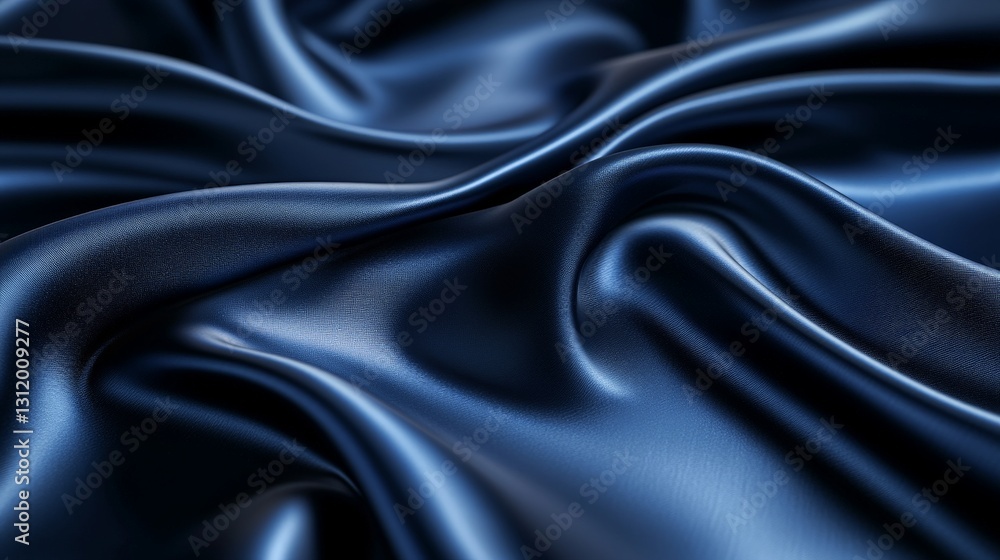 Obraz premium Deep Blue Fabric Texture with Subtle Sheen