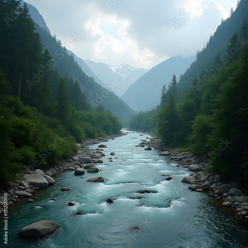 river in the mountains