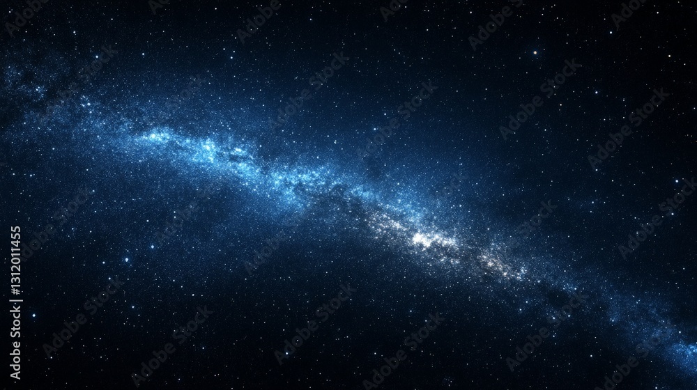 Fototapeta premium Rich Blue Light in Dark Background for Relaxing Atmosphere